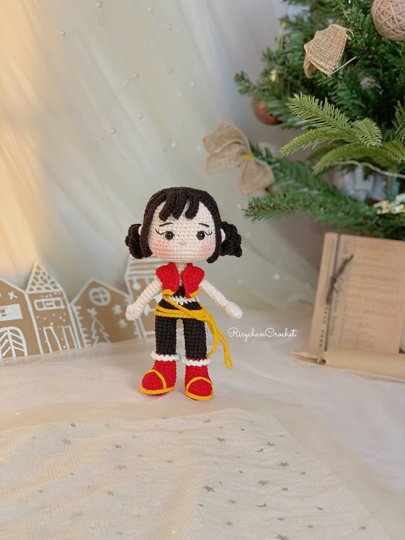 Crochet doll pattern | Black hair the Kpop girl | Kpop doll Amigurumi