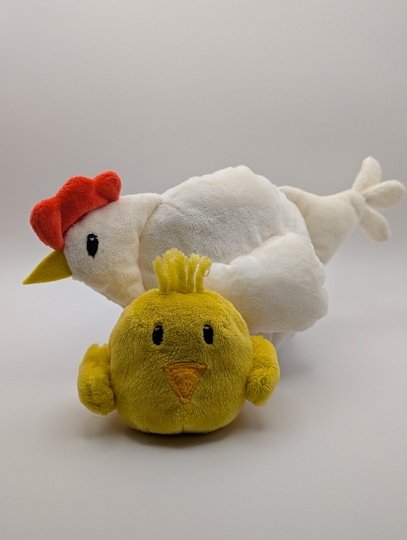 reversible cuddly toy "Krempeltier" hen Level 2 - sewing instruction