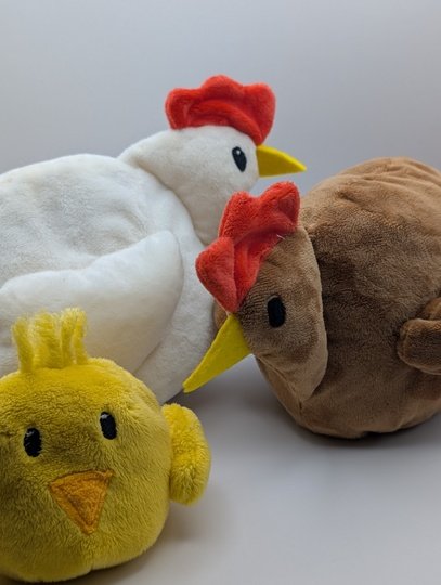 reversible cuddly toy "Krempeltier" hen Level 2 - sewing instruction