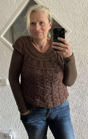 Kuscheliger, warmer Pullover/Slipover Souris, Häkelanleitung