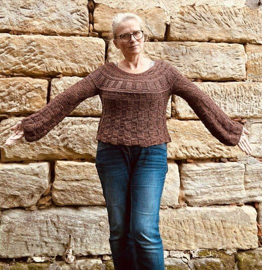 Kuscheliger, warmer Pullover/Slipover Souris, Häkelanleitung