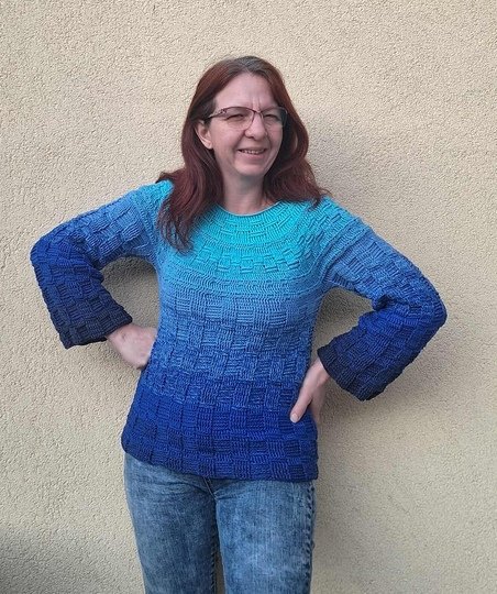 Kuscheliger, warmer Pullover/Slipover Souris, Häkelanleitung