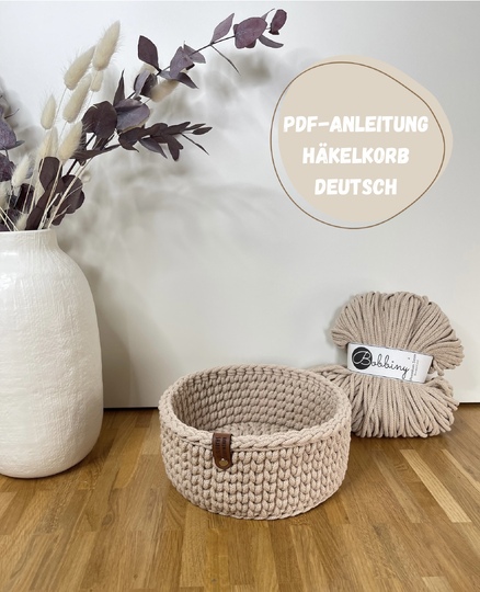 PDF-Häkelanleitung Korb deutsch | DIY Häkelkorb Anleitung