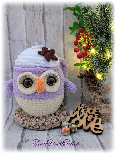 Häkelanleitung für die "Eulentasse Hot chocolate"