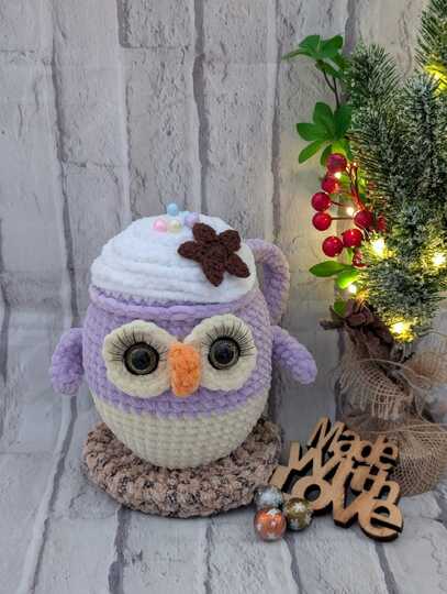 Häkelanleitung für die "Eulentasse Hot chocolate"