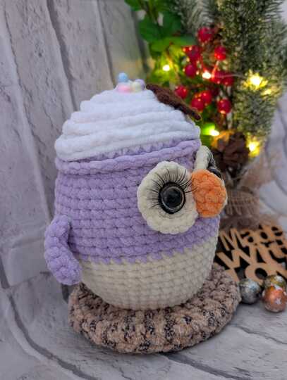 Häkelanleitung für die "Eulentasse Hot chocolate"