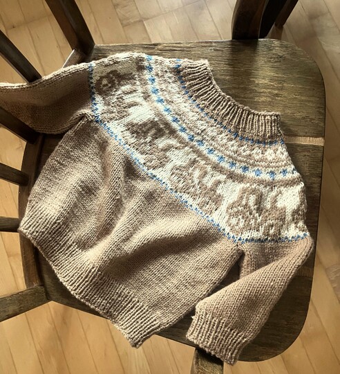Kinderpullover mit Traktor * Strickanleitung * Gr. 1 - 4 Jahre * RVO