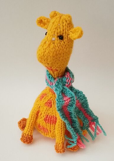 TeaCosyFolk's Giraffe in a Scarf Chocolate Orange Cosy Knitting Pattern