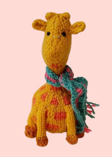 TeaCosyFolk's Giraffe in a Scarf Chocolate Orange Cosy Knitting Pattern