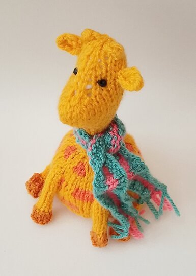 TeaCosyFolk's Giraffe in a Scarf Chocolate Orange Cosy Knitting Pattern