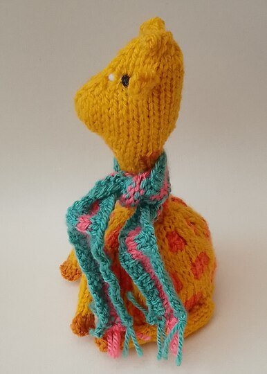 TeaCosyFolk's Giraffe in a Scarf Chocolate Orange Cosy Knitting Pattern