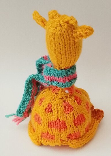 TeaCosyFolk's Giraffe in a Scarf Chocolate Orange Cosy Knitting Pattern