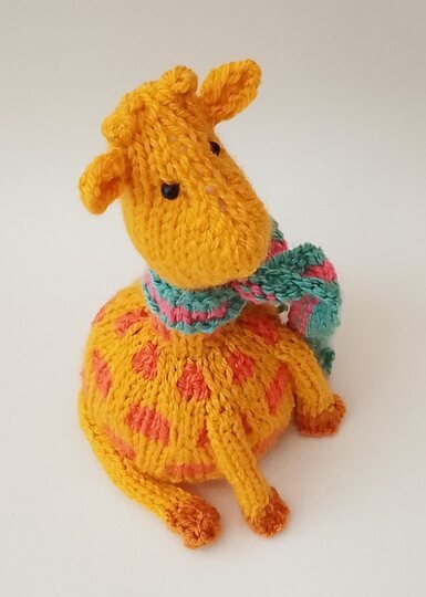 TeaCosyFolk's Giraffe in a Scarf Chocolate Orange Cosy Knitting Pattern