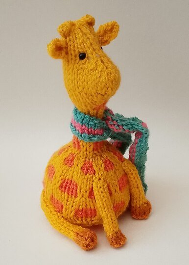TeaCosyFolk's Giraffe in a Scarf Chocolate Orange Cosy Knitting Pattern