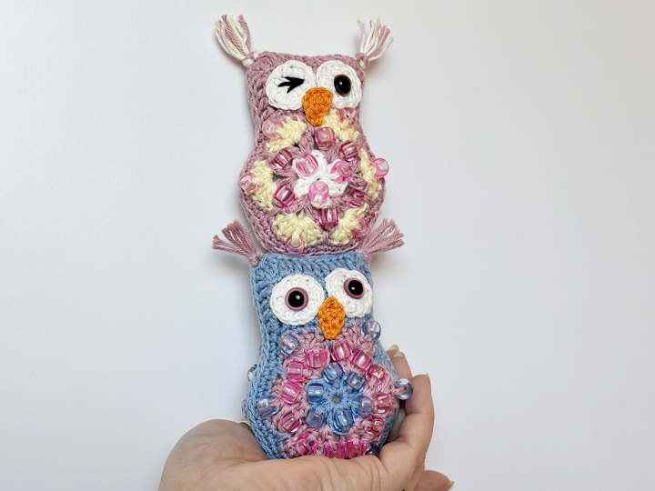 Beaded Crochet Fidget Owl Pattern, Fidget Toy Amigurumi Owl, Spring Decor