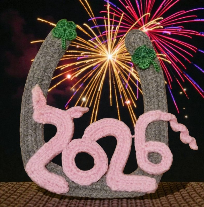 Häkelanleitung Hufeisen-Glücksbringer 2026