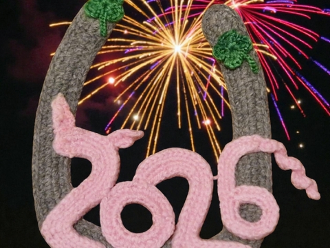 Häkelanleitung Hufeisen-Glücksbringer 2026