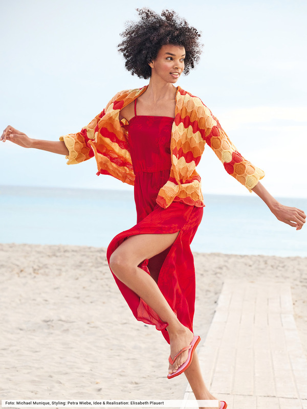 Jacke im Hebemaschenmuster