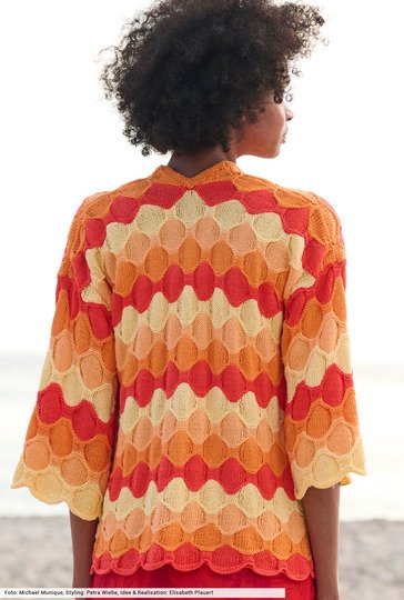 Jacke im Hebemaschenmuster