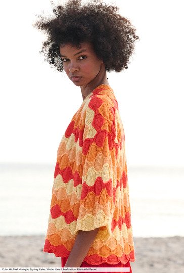 Jacke im Hebemaschenmuster