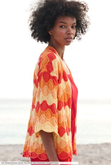 Jacke im Hebemaschenmuster