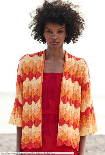 Jacke im Hebemaschenmuster