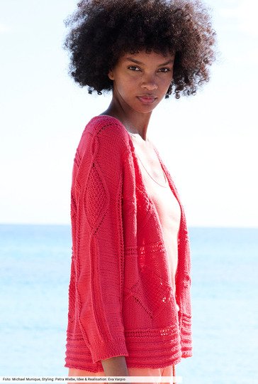 Quergestrickte Jacke