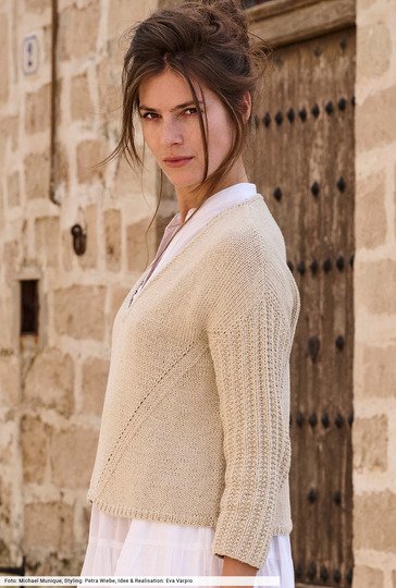 Pulli mit gerippten Ärmeln