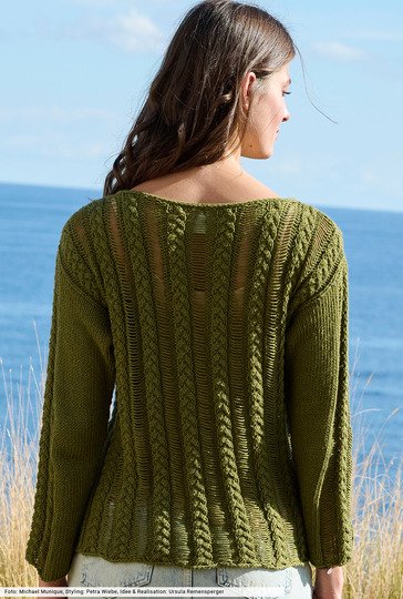 Zopfpulli mit Fallmaschen