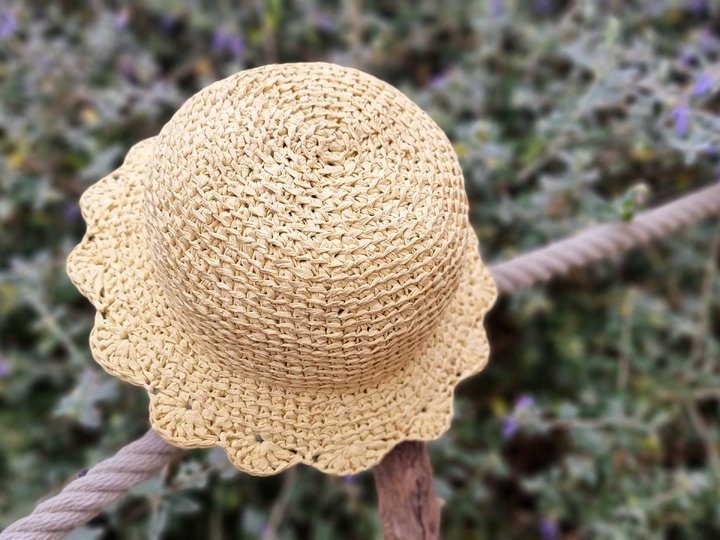 H1 Häkelanleitung. Panamahut aus Raffia (Bastgarn) für Erwachsene un Kinder