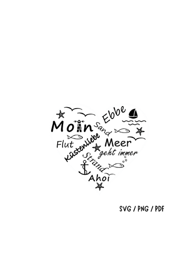 Plotterdatei maritimes Herz