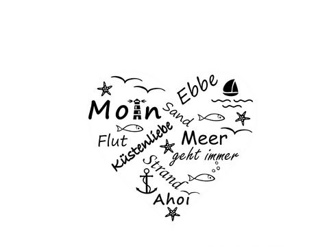 Plotterdatei maritimes Herz