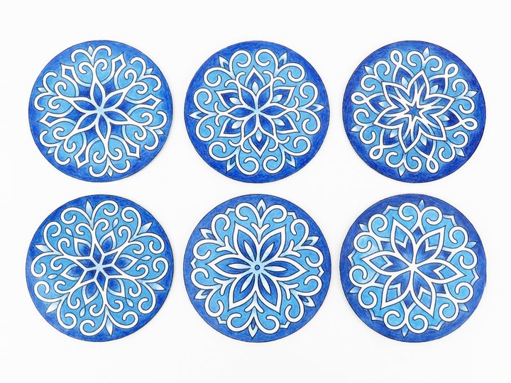 Mandalas zum Ausmalen – Schneeflocken – Malvorlagen