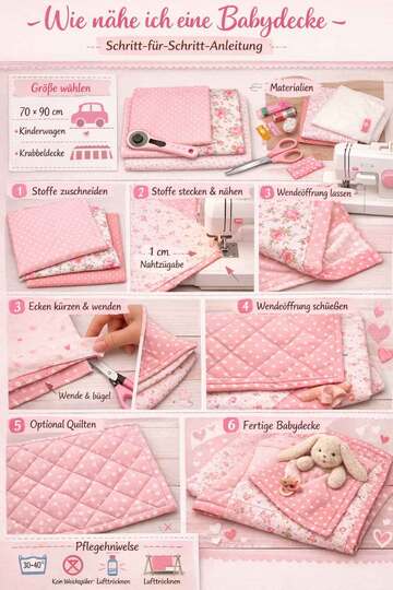 Babydecke nähen - für Anfänger