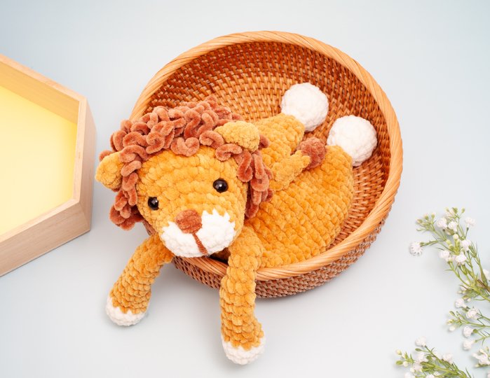 Löwe Baby Schmusetuch & Kuscheltier – Löwen-Schnuffeltuch Häkelanleitung