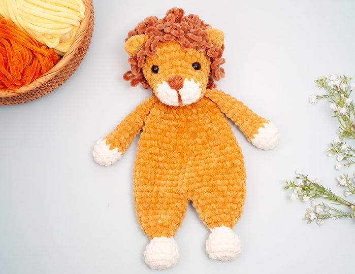 Löwe Baby Schmusetuch & Kuscheltier – Löwen-Schnuffeltuch Häkelanleitung
