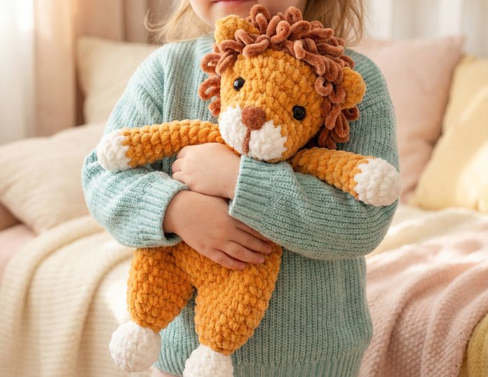 Löwe Baby Schmusetuch & Kuscheltier – Löwen-Schnuffeltuch Häkelanleitung