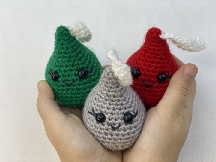 Crochet Candy Pattern, Amigurumi Hershey KISSES, Valentine's Day Gift Idea,