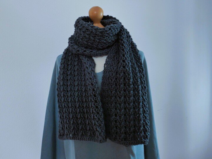 Häkelanleitung Schal „Hildegard“ – zeitlos, kuschelig & unisex