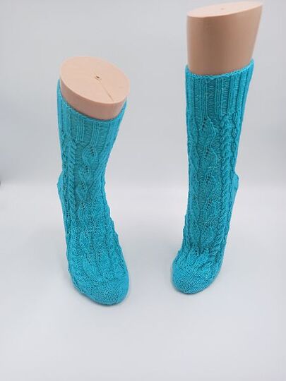 Sockenanleitung "Wenn Engel weinen", für Maschenzahlen 64 bis 72,