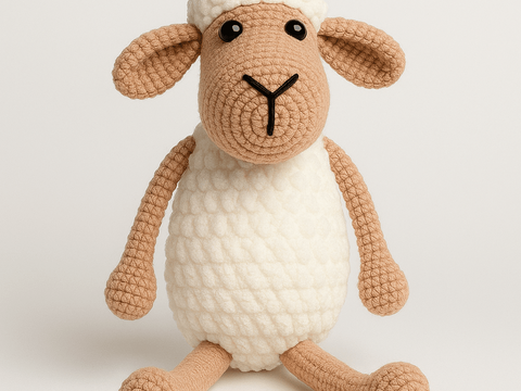 Amigurumi Sheep Pattern PDF Tutorial – Crochet Plush Lamb Toy (Digital Down