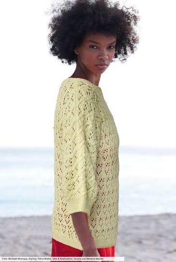 Pulli mit Zopf-Lochstrukturen