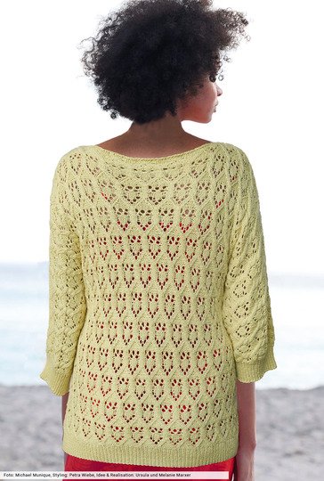 Pulli mit Zopf-Lochstrukturen