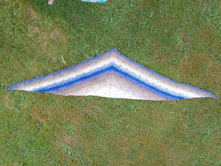 Crochet Pattern Flat Triangular Scarf "Himera"