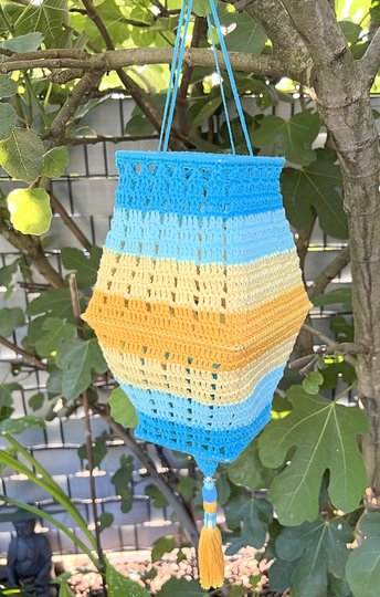 Boho Romance Lampion, Laterne eckige Form, ausführliche Häkelanleitung PDF