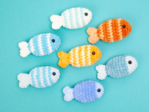 Amigurumi Fisch – Häkelanleitung ohne Nähen