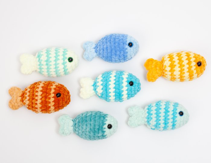 Amigurumi Fisch – Häkelanleitung ohne Nähen