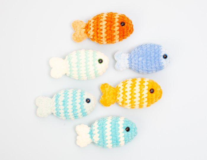 No sew fish crochet pattern, easy crochet fish pattern, amigurumi fish