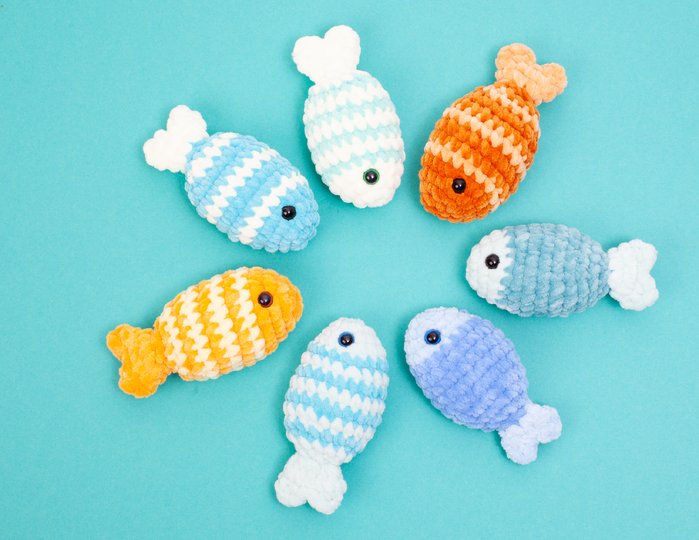 No sew fish crochet pattern, easy crochet fish pattern, amigurumi fish