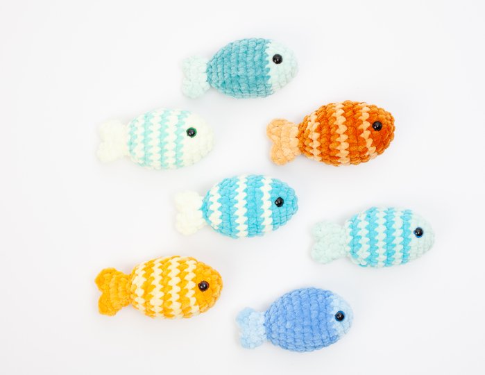 No sew fish crochet pattern, easy crochet fish pattern, amigurumi fish